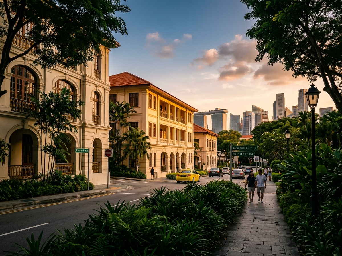 Singapore cityscape near the Winstedt Road area